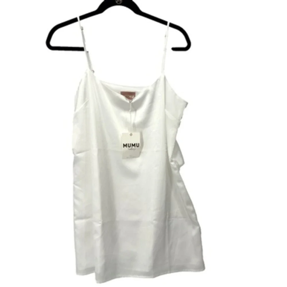 Show Me Your Mumu Slip Dress Medium Ivory Luxe Satin Weddings Best Day‎ Ever NWT